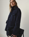 Monroe Satchel Bag in Navy