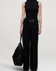 Tali Sleeveless Turtleneck in Compact Viscose