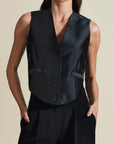 Bodice Suit Vest in Black Tuxedo
