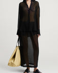 Mollie Button Down in Wool Gauze