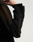Mollie Button Down in Wool Gauze