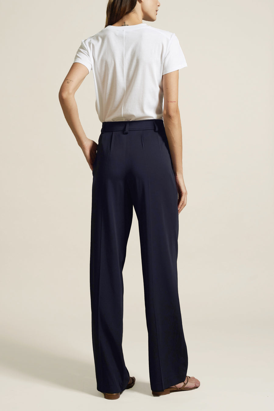 Le Smoking Trouser in Navy Sporty Suiting