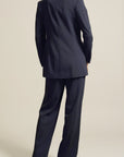Mia Shawl Collar Blazer in Navy Sporty Suiting