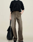 Column Leg Jean in Distressed Corduroy