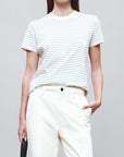 Kenzie T-Shirt in Ivory & Heather Multi Stripe