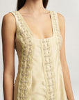 Elaiza Mini Dress in Beaded Deco