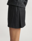 Kenna Mini Skirt in Wool Flannel