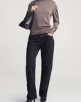 Adina Low-Rise in Cotton Denim