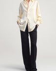 Dani Button Down in Silk Charmeuse