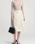 Beck A-line Skirt in Eyelash Jacquard