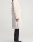 Lucien Car Coat in Eyelash Jacquard