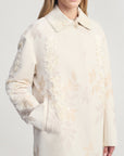 Lucien Car Coat in Eyelash Jacquard