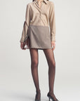 Kenna Mini Skirt in Wool Flannel