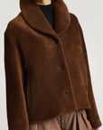 Marlie Shawl Jacket in Wool Shearling