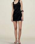 Eloise Mini Dress in Stretch Knit Suiting