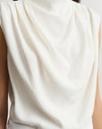 Penny Draped Top in Viscose Twill