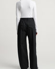 Joel Pleated Trouser in Starched Poplin