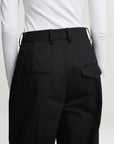 Joel Pleated Trouser in Starched Poplin