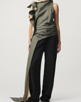 Elif Blouse in Two Tone Viscose