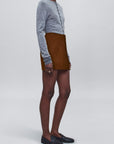 Shiloh Mini Skirt in Suede