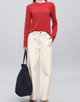 Column Leg Jeans in Cotton Denim