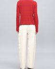Column Leg Jeans in Cotton Denim