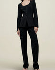 Caitlin Shirt Jacket in Stretch Knit Suiting