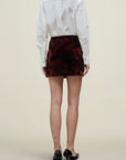 Shiloh Mini Skirt in Velvet Burnout