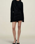 Rickie Ruched Mini Dress in Matte Jersey