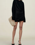 Rickie Ruched Mini Dress in Matte Jersey