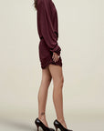 Rickie Ruched Mini Dress in Matte Jersey