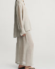 Regina Drawstring Skirt in Linen Gauze