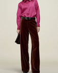 Column Leg Trouser in Velvet