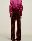 Column Leg Trouser in Velvet