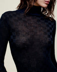 Lyra Turtleneck in Slinky Gingham