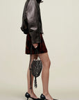 Liam Leather Bomber in Lambskin