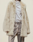 Donna Car Coat in Shearling