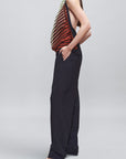Aiden Pleated Trouser in Stretch Viscose