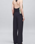 Aiden Pleated Trouser in Stretch Viscose