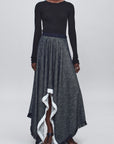 Felicity Cascade Skirt in Pepper Tweed
