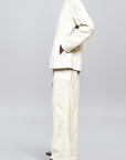 Wesley Drawstring Pant in Boucle Grid