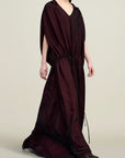 Gillian Drawstring Dress in Trapped Silk
