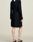 Cassandra Draped Dress in Soft Satin