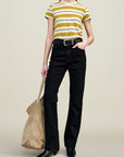 Kenzie T-Shirt in Goldenrod Stripe
