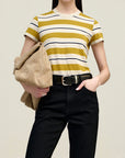 Kenzie T-Shirt in Goldenrod Stripe