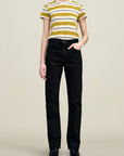 Kenzie T-Shirt in Goldenrod Stripe
