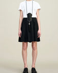 Sutton Pleated Skirt in Viscose Cady