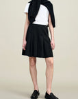 Sutton Pleated Skirt in Viscose Cady