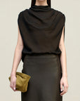 Naia Draped Top in Trapped Silk