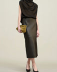 Naia Draped Top in Trapped Silk